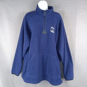 Dallas Cowboys Fleece Pullover XL Navy Quarter Zip Kangaroo Pocket NFL